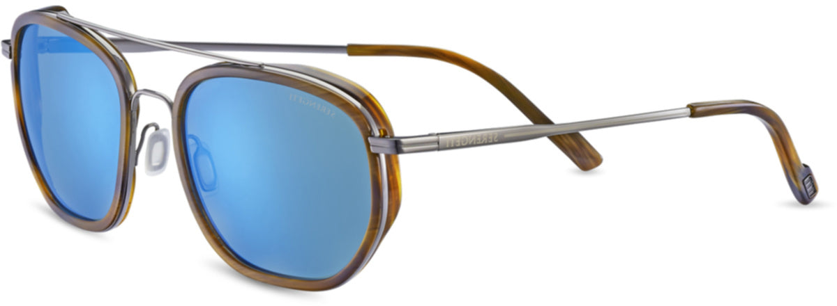 Color_SS525002 - Shiny Gunmetal Brown Buffalo Acetate - Mineral Polarized 555nm Blue Cat 2 to 3