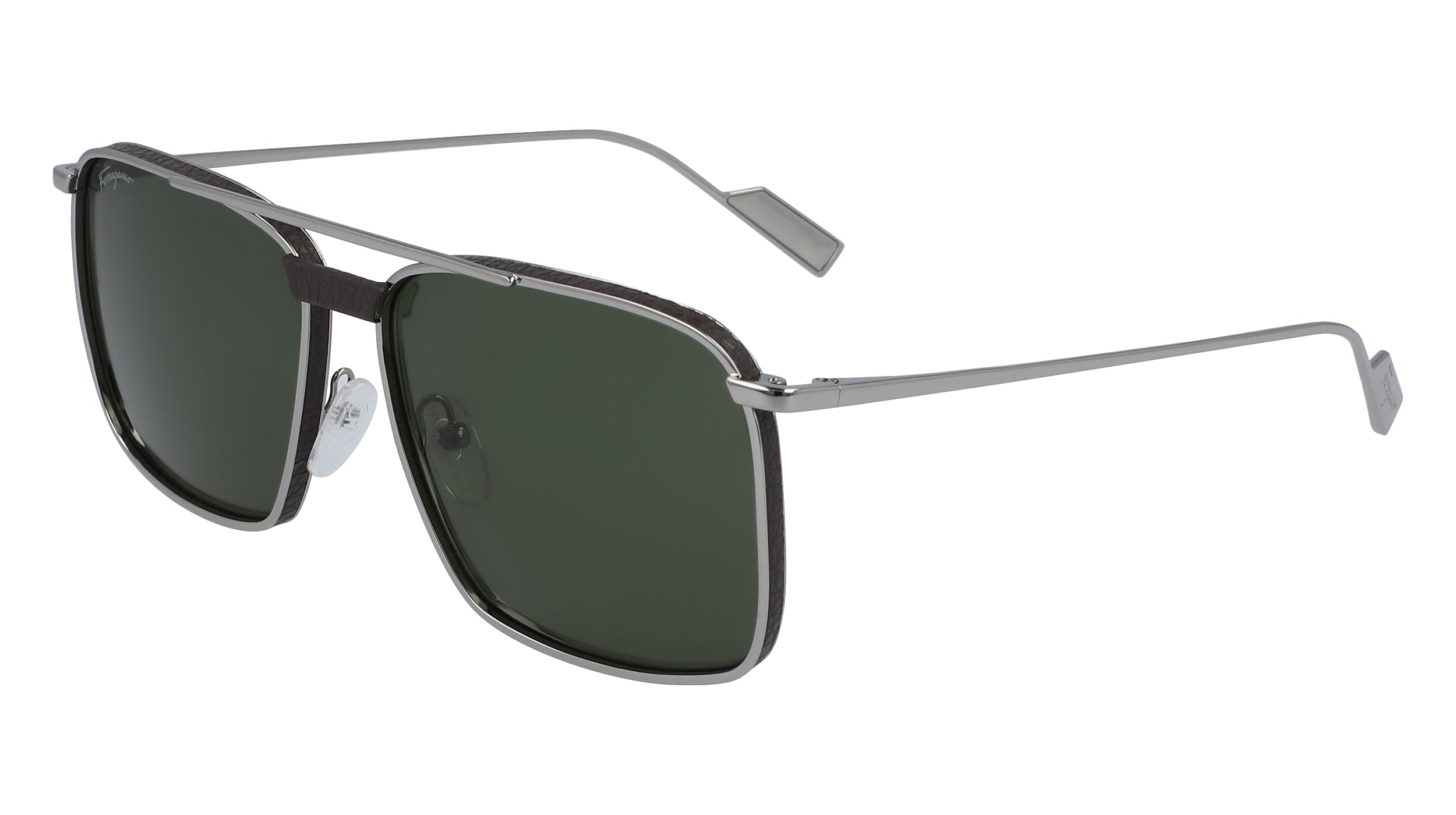 Color_067 - GUNMETAL/BROWN LEATHER