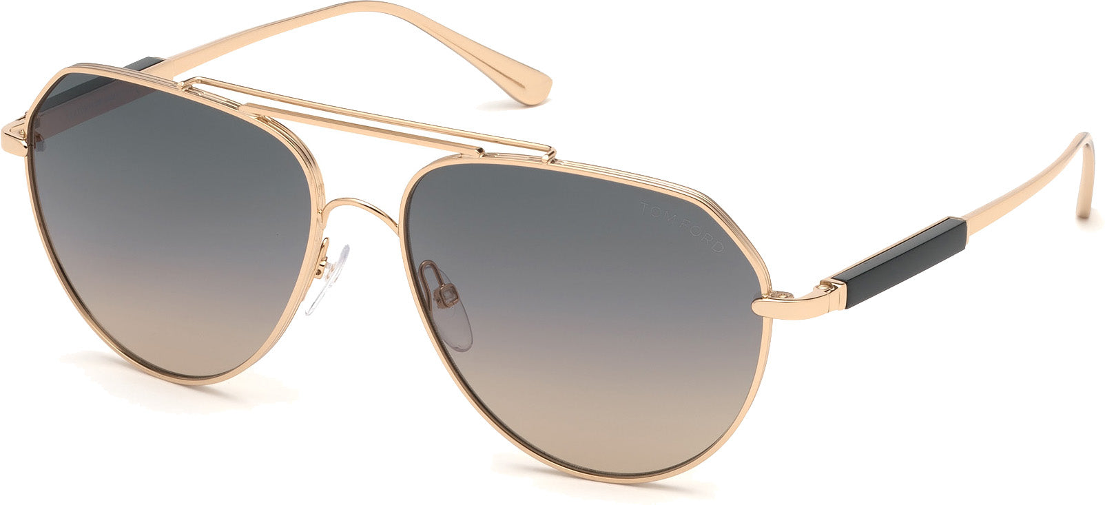 Color_28B - shiny rose gold / gradient smoke