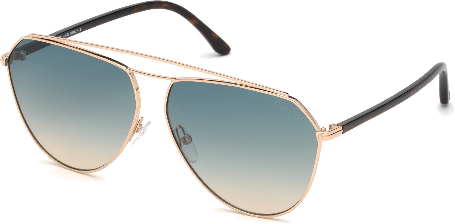 Color_28P - shiny rose gold / gradient green