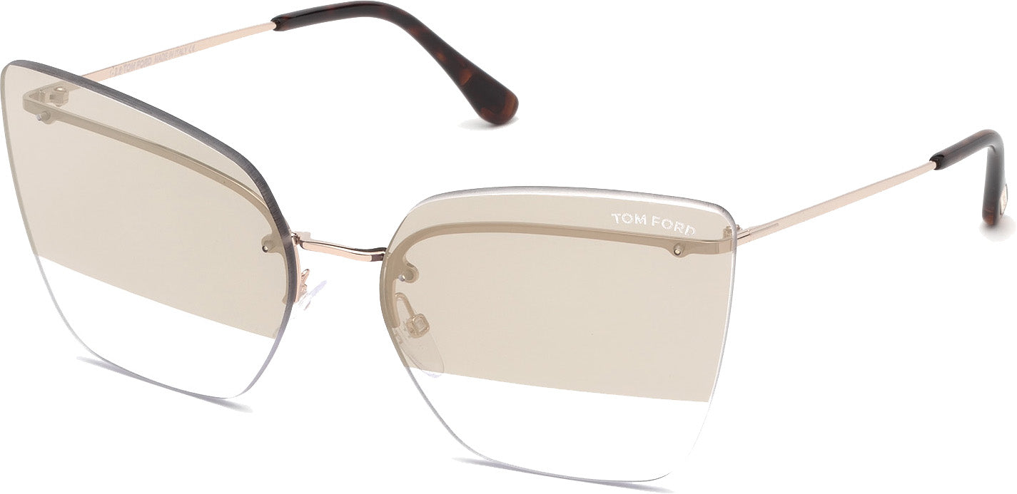 Color_28G - shiny rose gold / brown mirror