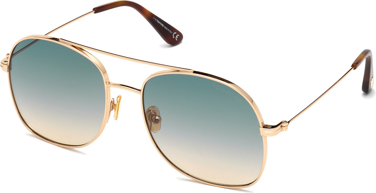 Color_28P - shiny rose gold / gradient green