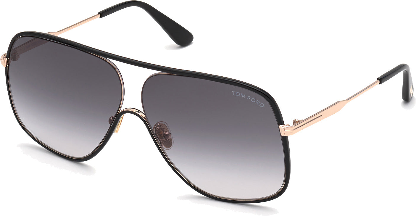 Color_28B - shiny rose gold / gradient smoke