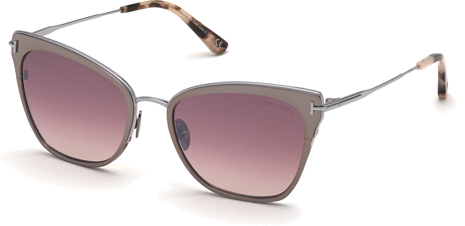 Color_12U - shiny dark ruthenium / bordeaux mirror