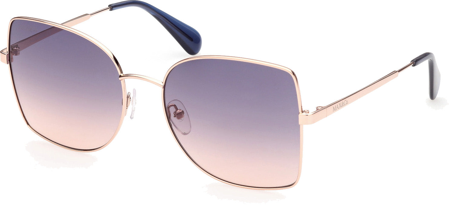 Color_28W - shiny rose gold / gradient blue