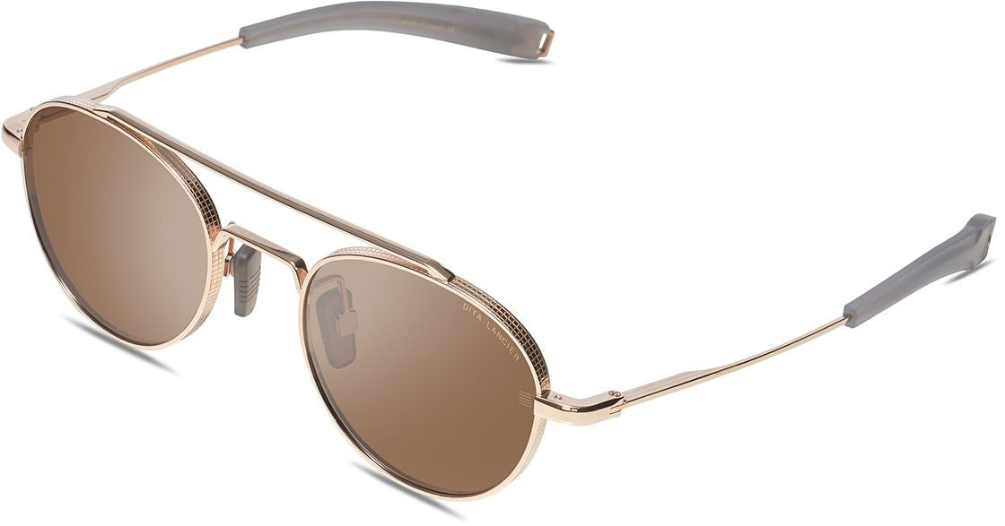 Color_DLS103-50-03 - WHITE GOLD - LAND - DITA-LAND LENS - BROWN POLARIZED
