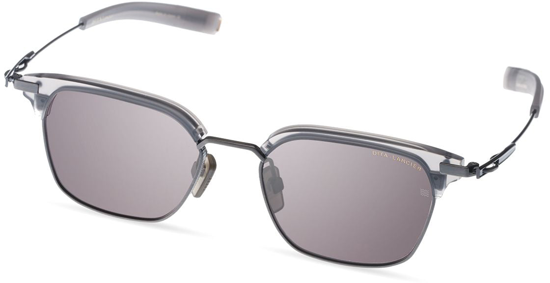 Color_DLS410-A-02 - SATIN CRYSTAL GREY - ANTIQUE SILVER - DITA-SEA LENS - GREY POLARIZED
