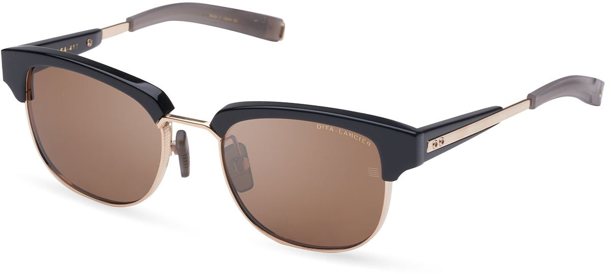 Color_DLS411-A-01 - WHITE GOLD - BLACK - DITA-LAND LENS - BROWN POLARIZED