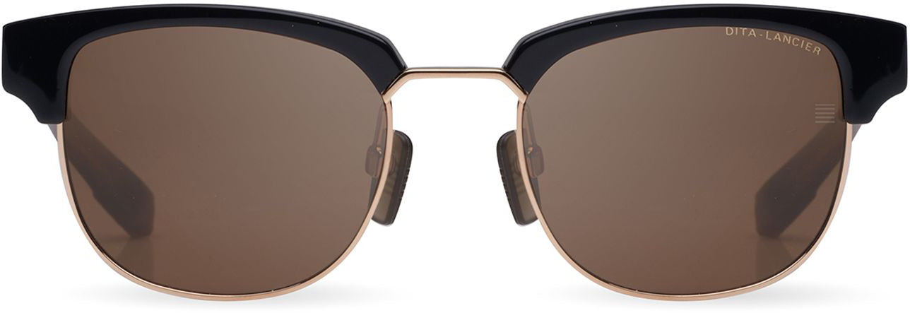 Color_DLS411-A-01 - WHITE GOLD - BLACK - DITA-LAND LENS - BROWN POLARIZED
