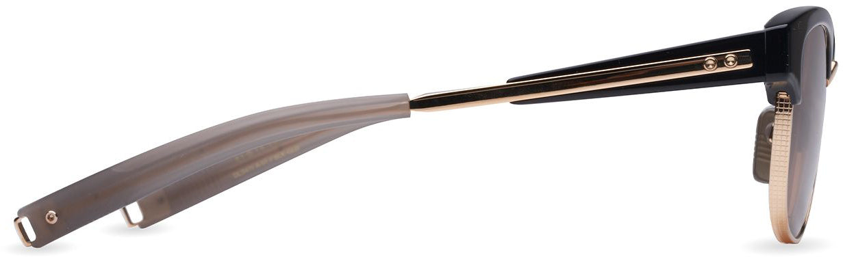 Color_DLS411-A-01 - WHITE GOLD - BLACK - DITA-LAND LENS - BROWN POLARIZED