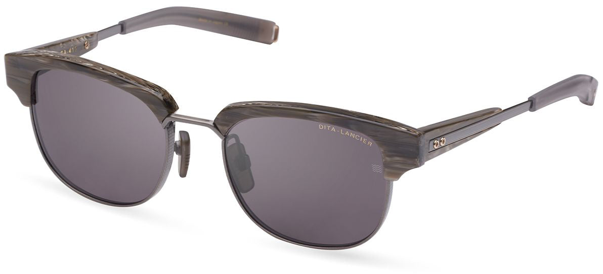 Color_DLS411-A-02 - ANTIQUE SILVER - BEACH WOOD - DITA-SEA LENS - GREY POLARIZED