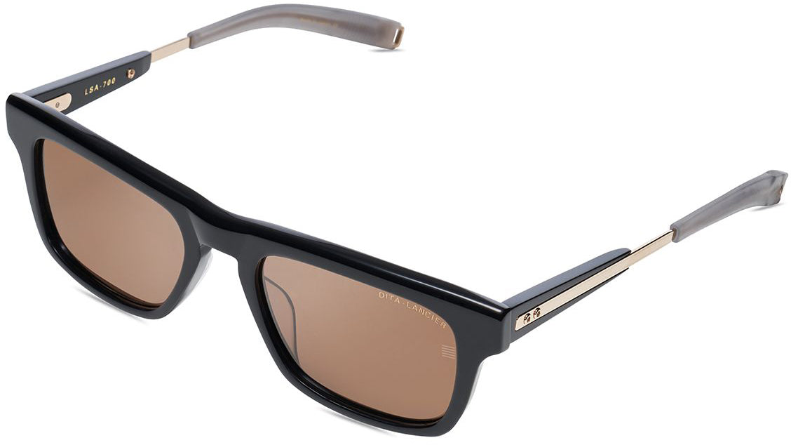 Color_DLS700-53-02 - BLACK/WHITE GOLD - DITA-LAND LENS - BROWN POLARIZED