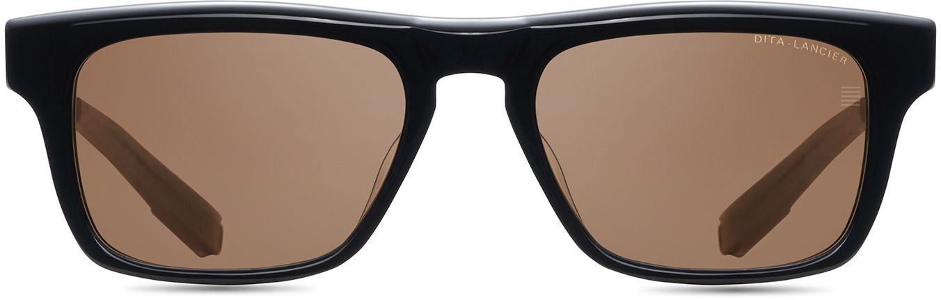 Color_DLS700-53-02 - BLACK/WHITE GOLD - DITA-LAND LENS - BROWN POLARIZED