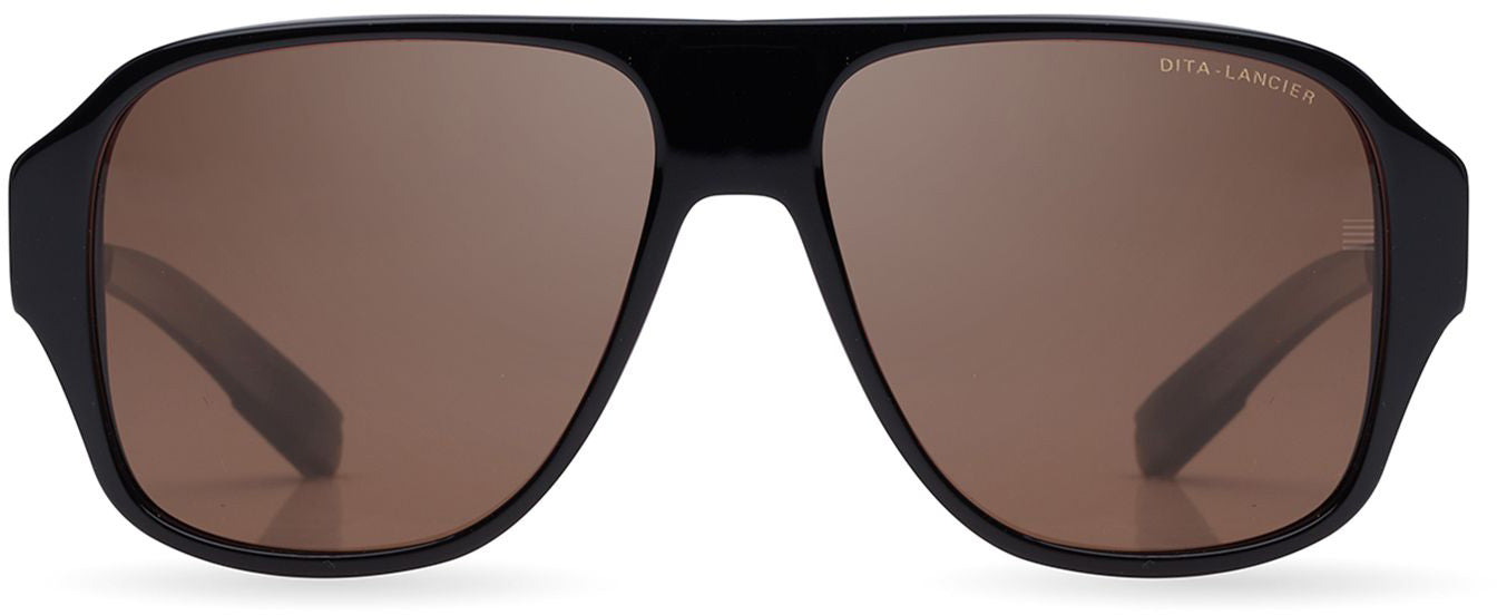 Color_DLS705-A-01 - BLACK - WHITE GOLD - DITA-LAND LENS - BROWN POLARIZED
