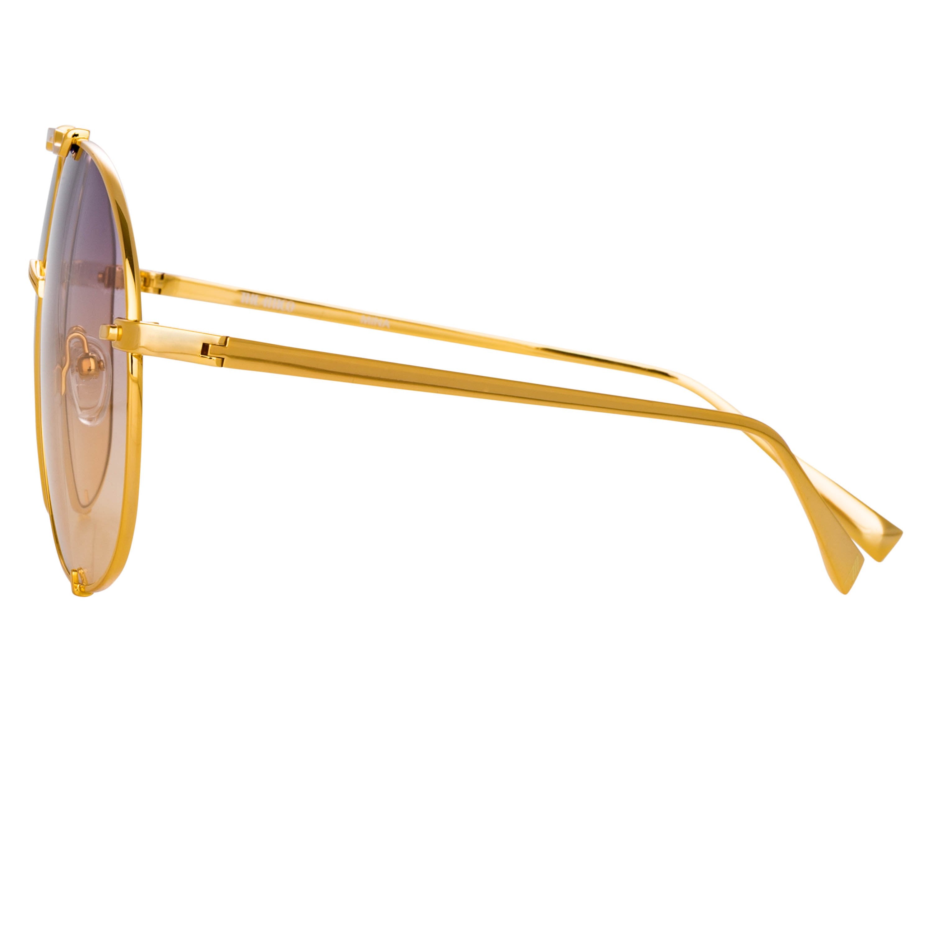 Color_ATTICO13C3SUN - Attico Mina Oversized Sunglasses in Light Gold