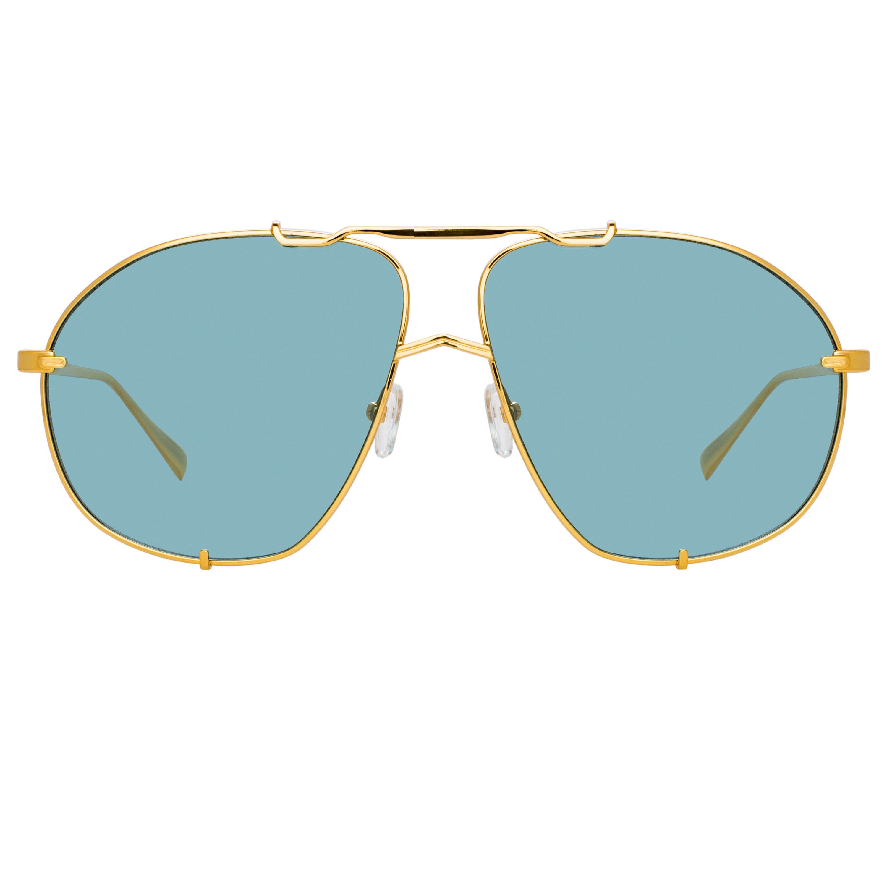 Color_ATTICO13C4SUN - Attico Mina Oversized Sunglasses in Light Gold and Blue