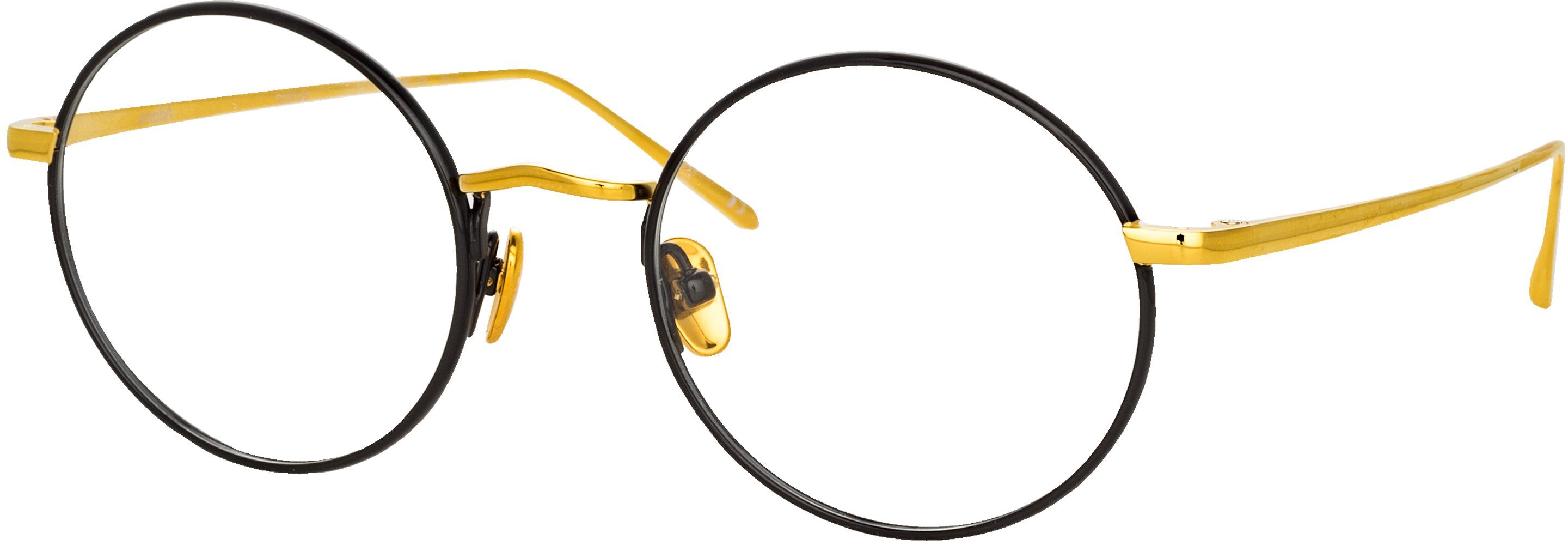 Color_LFL925C1OPT - Adams Oval Optical Frame in Black and Yellow Gold