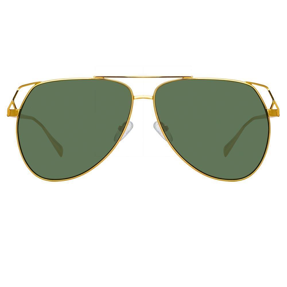 Color_ATTICO4C2SUN - The Attico Telma Aviator Sunglasses in Yellow Gold Tone