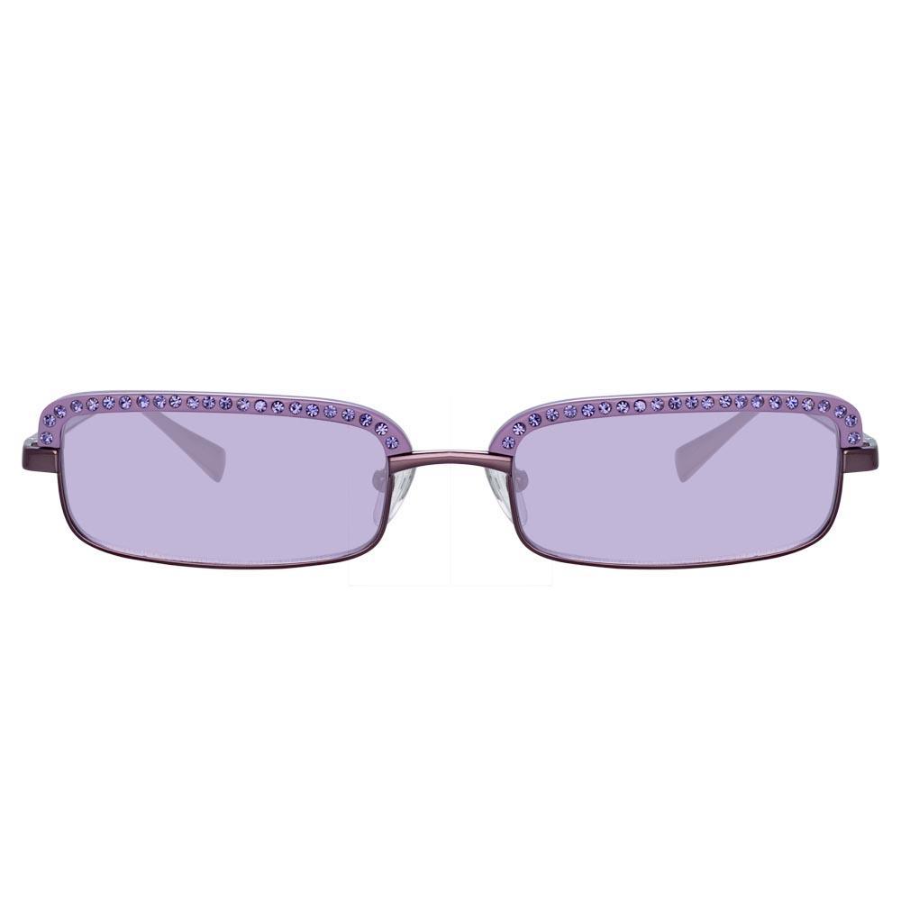 Color_ATTICO5C2SUN - The Attico Dana Rectangular Sunglasses in Purple