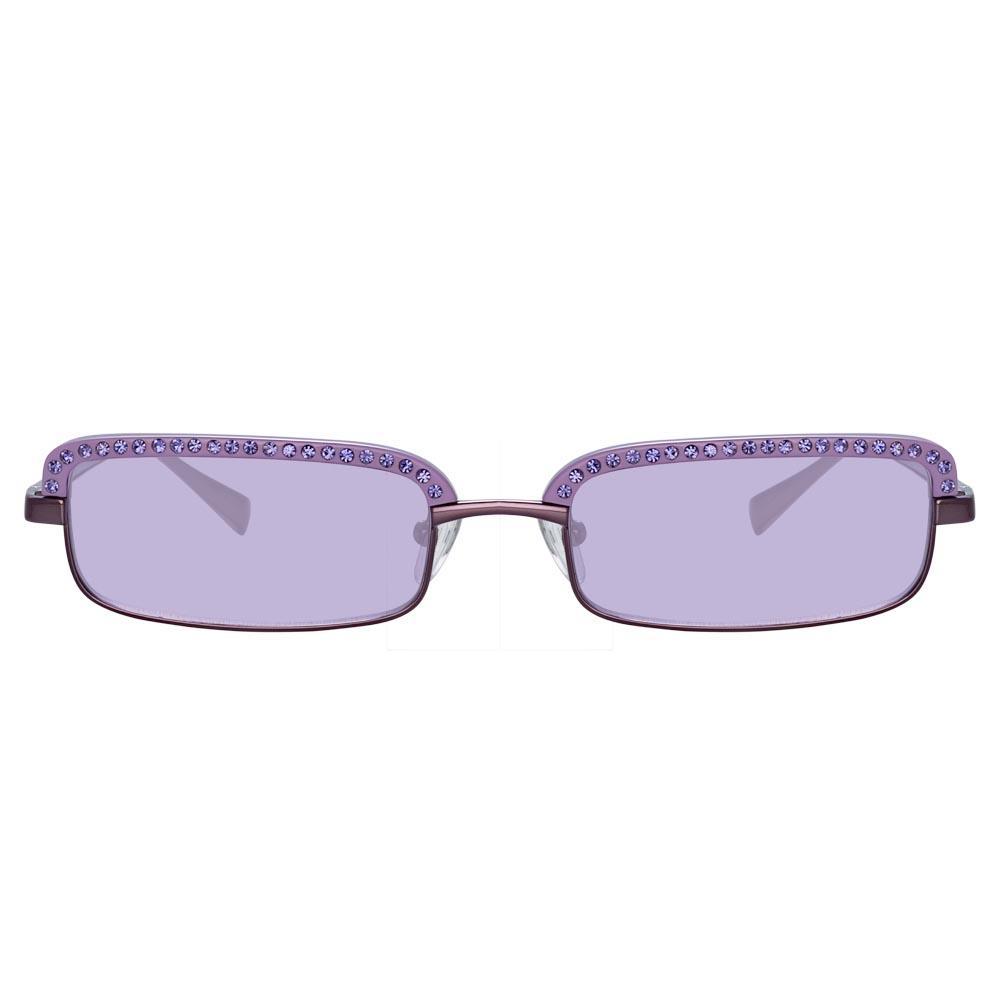 Color_ATTICO5C2SUN - The Attico Dana Rectangular Sunglasses in Purple