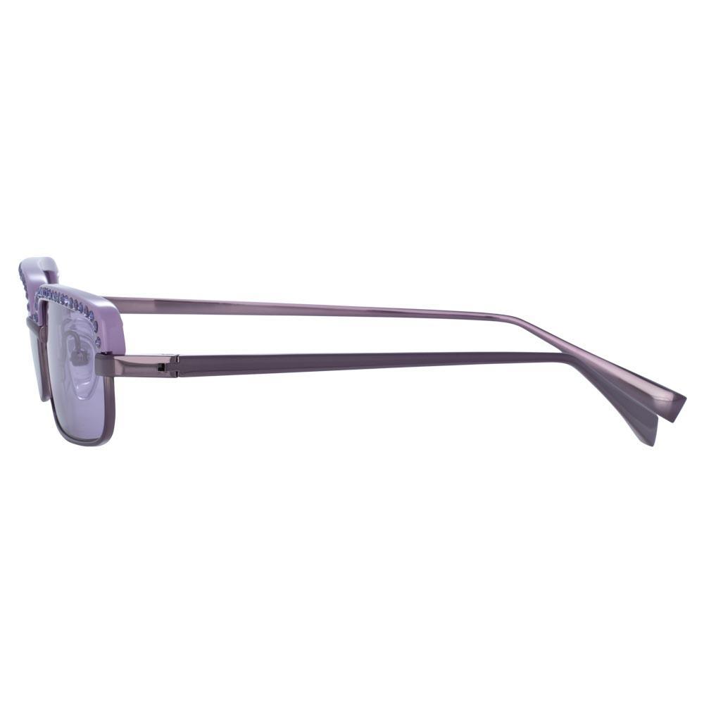 Color_ATTICO5C2SUN - The Attico Dana Rectangular Sunglasses in Purple
