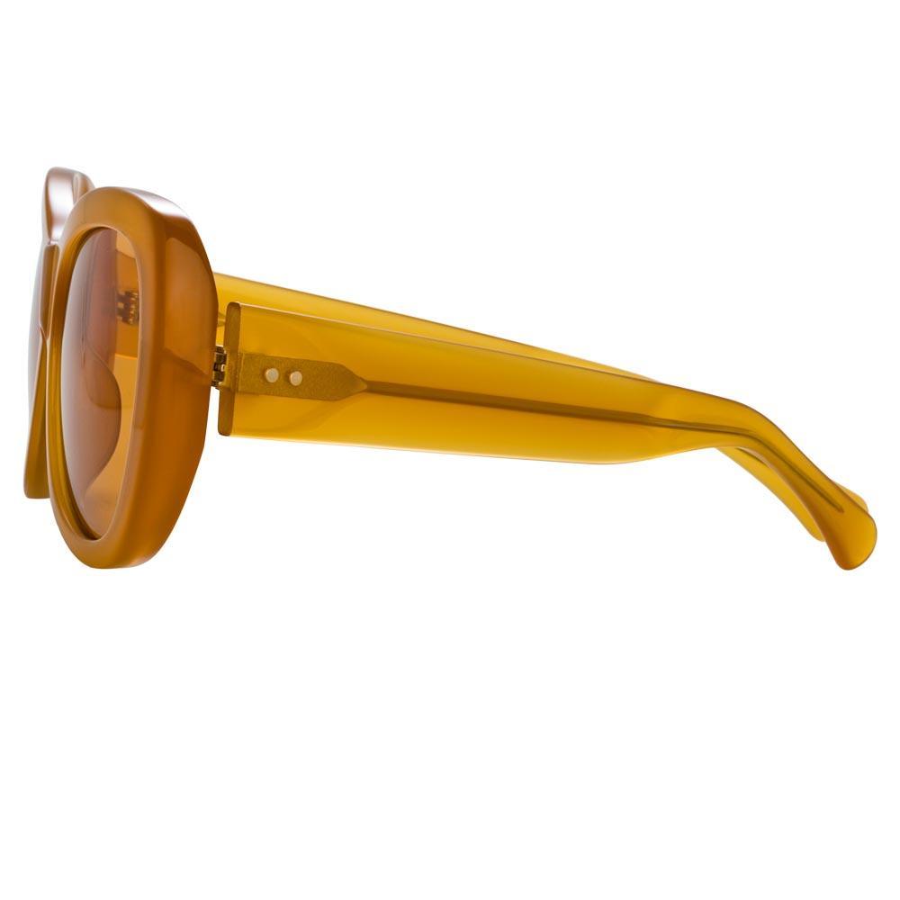 Color_DVN195C6SUN - Dries Van Noten 195 Round Sunglasses in Brown