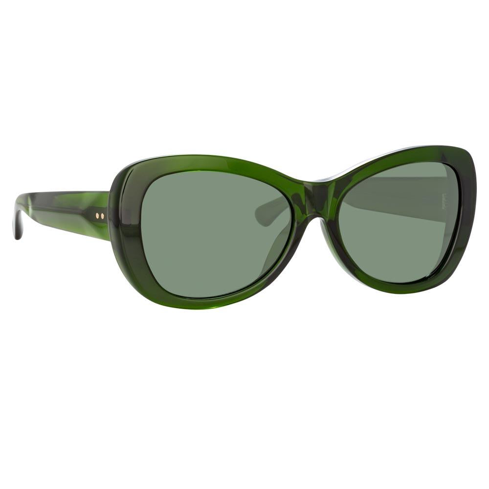 Color_DVN195C9SUN - Dries Van Noten 195 Round Sunglasses in Green
