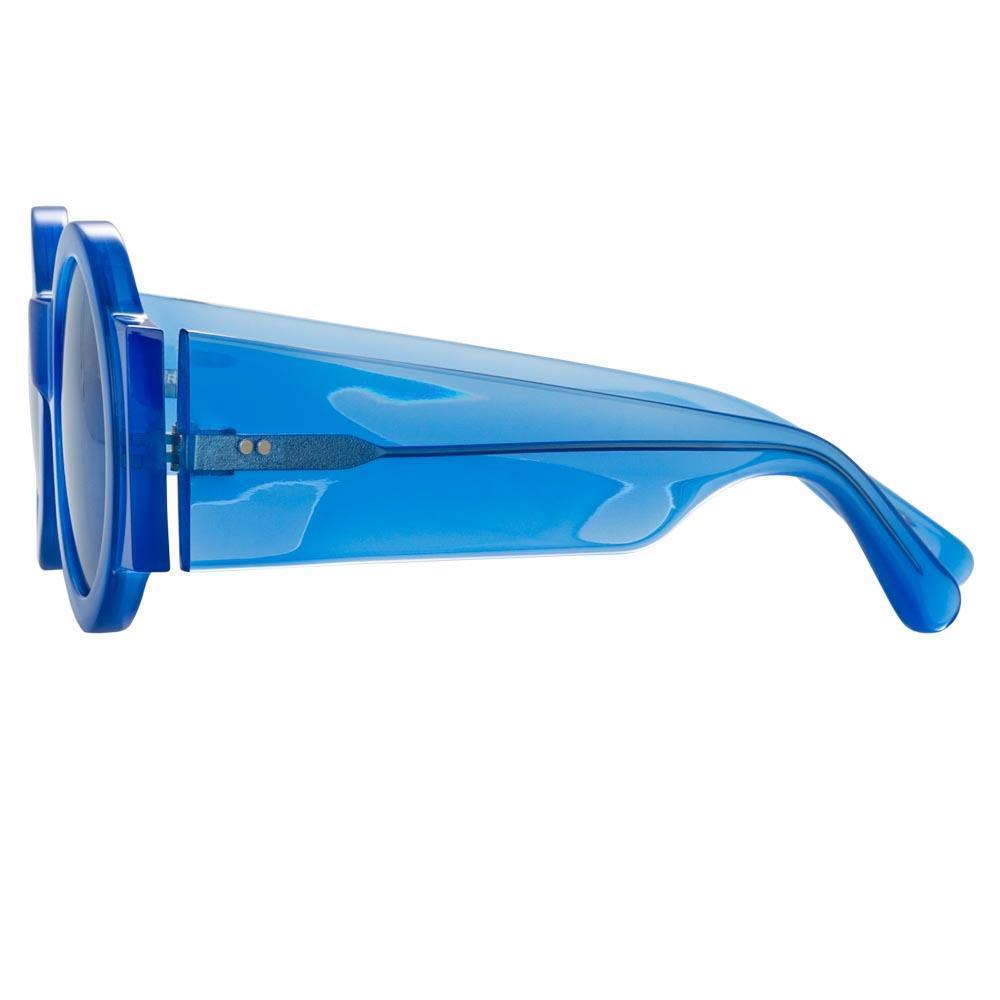 Color_DVN98C23SUN - Dries Van Noten 98 Round Sunglasses in Blue