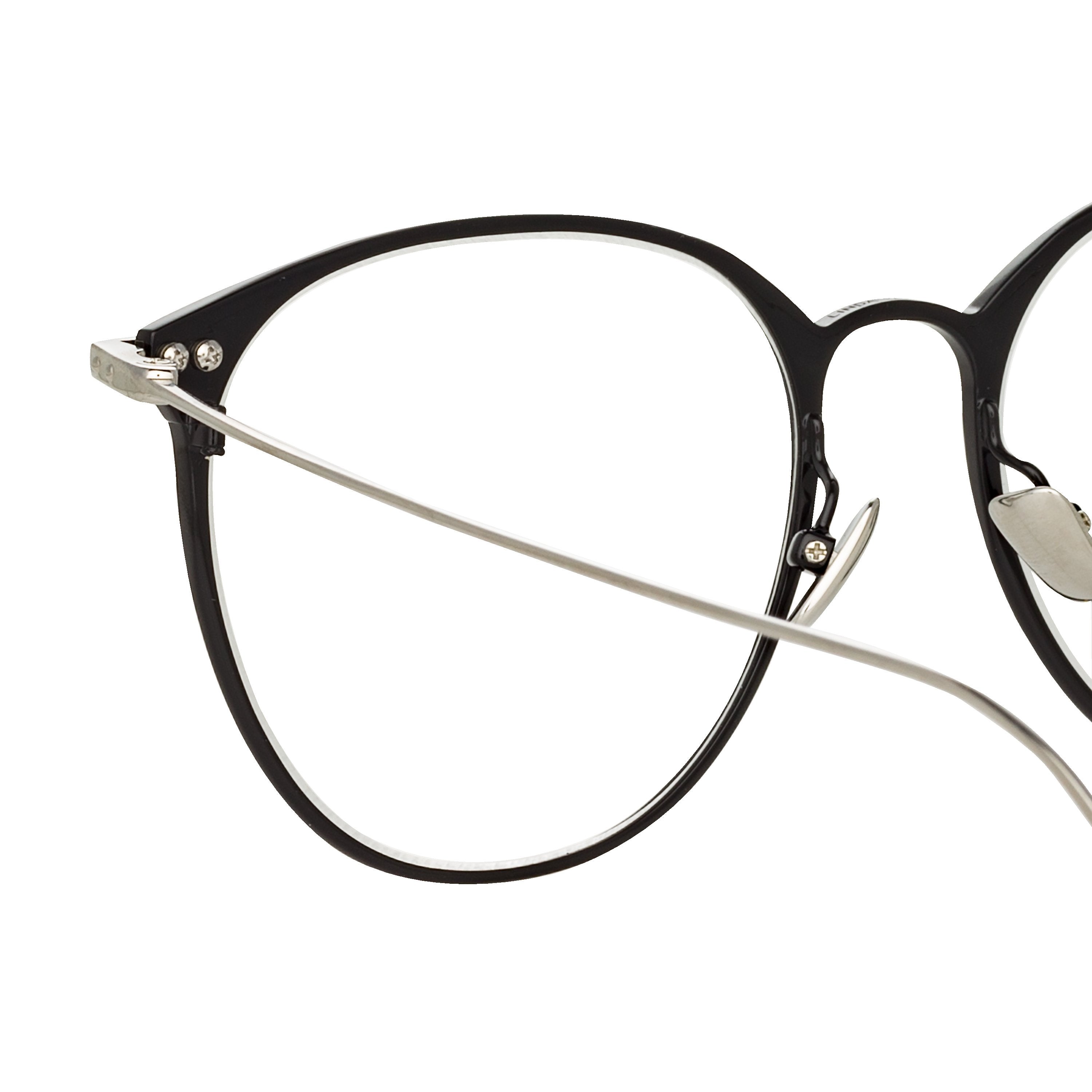 Color_LF45C2OPT - Sophia Optical Oval frame in Black and White Gold