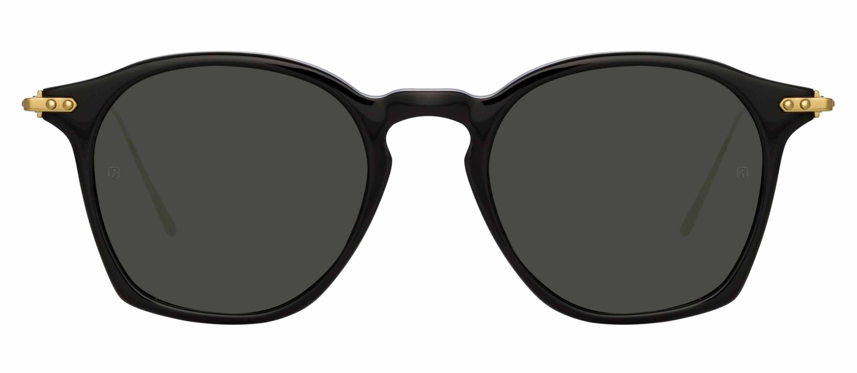 Color_LF52AC6SUN - Mila Square Sunglasses in Black and Solid Grey