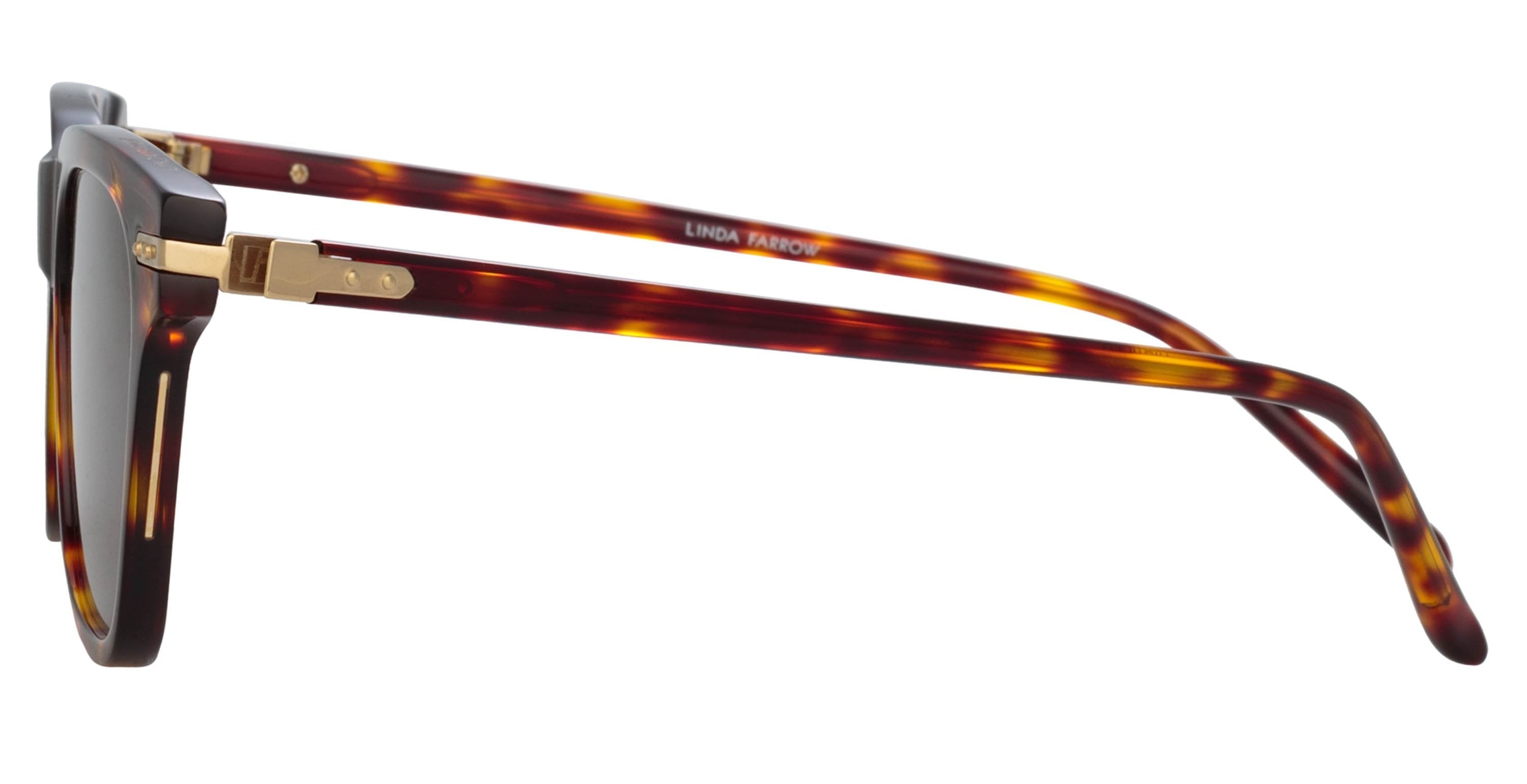 Color_LF55C5SUN - Mae Cat Eye Sunglasses in Tortoiseshell and Solid Brown