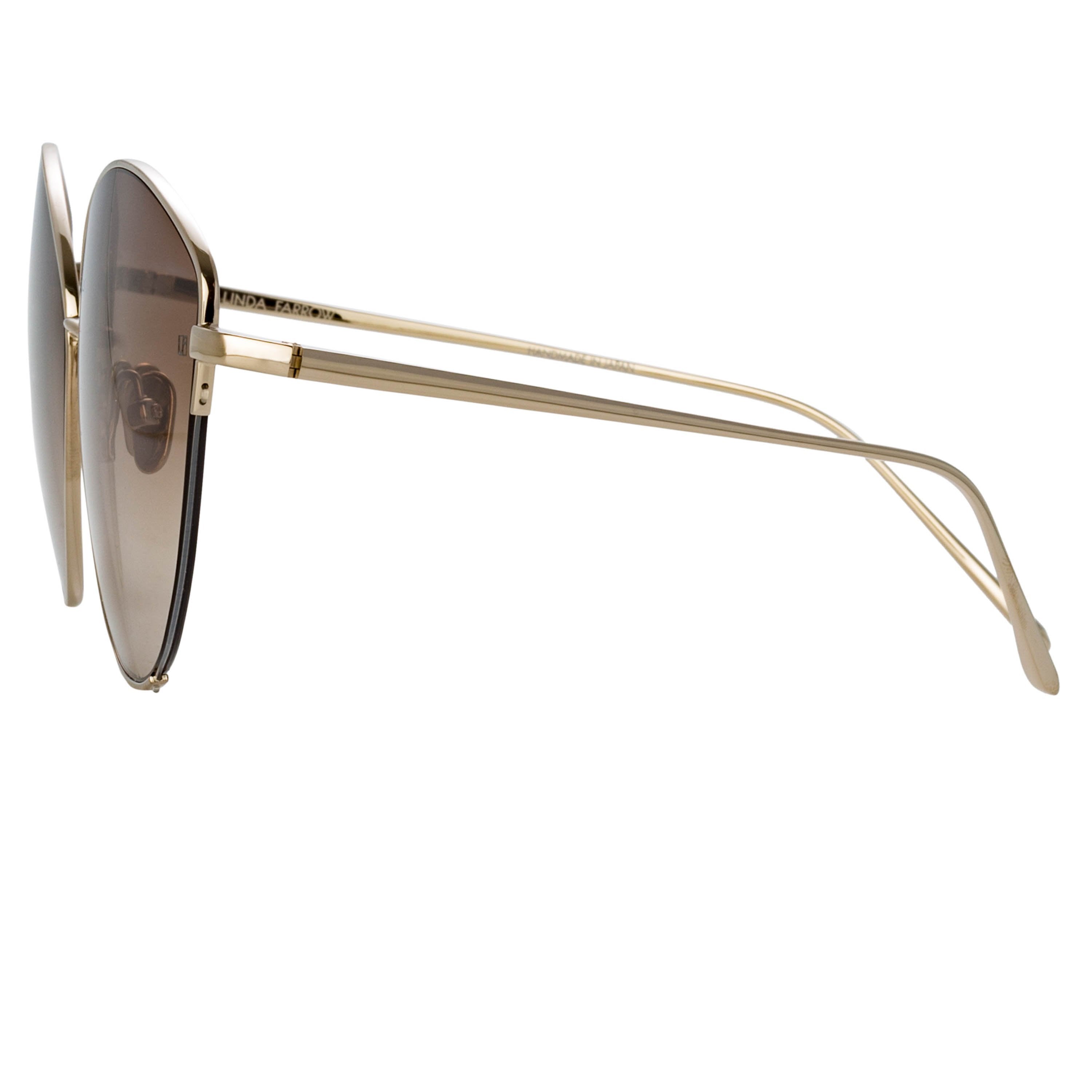 Color_LFL1008C6SUN - Ella Cat Eye Sunglasses in Light Gold and Brown