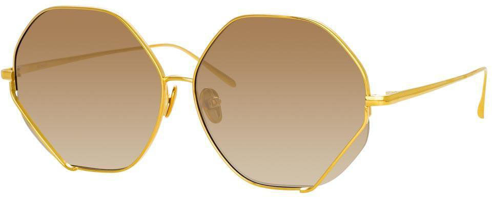Color_LFL1010C1SUN - Fawcet Hexagon Sunglasses in Yellow Gold