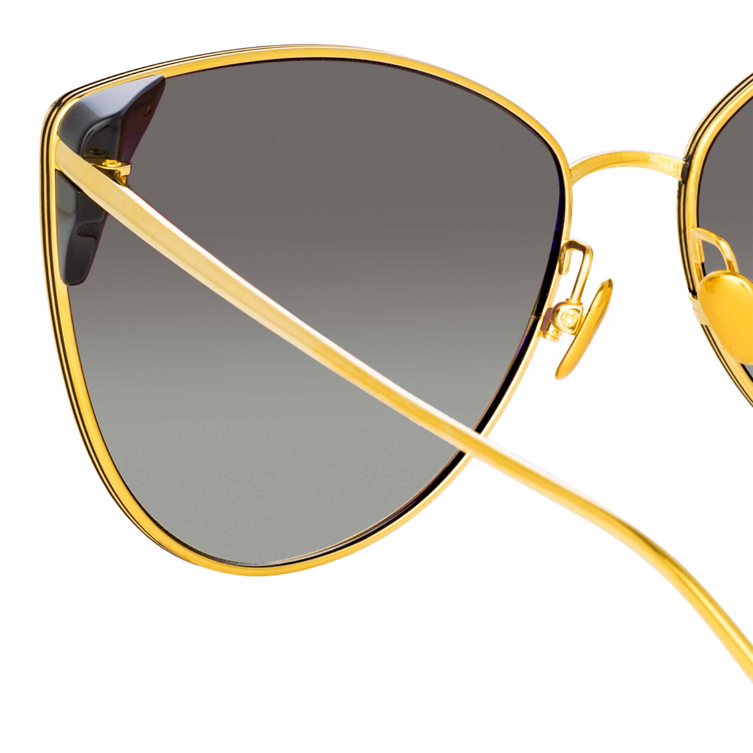 Color_LFL1028C1SUN - Ida Cat Eye Sunglasses in Yellow Gold and Black
