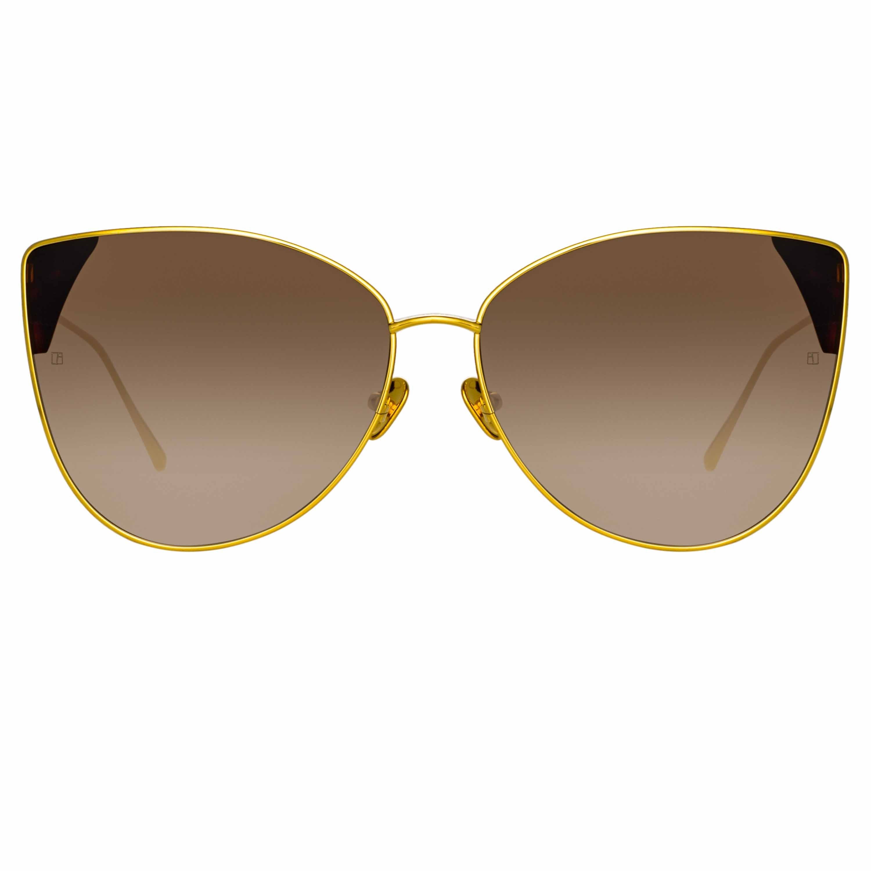 Color_LFL1028C2SUN - Ida Cat Eye Sunglasses in Yellow Gold and Tortoiseshell