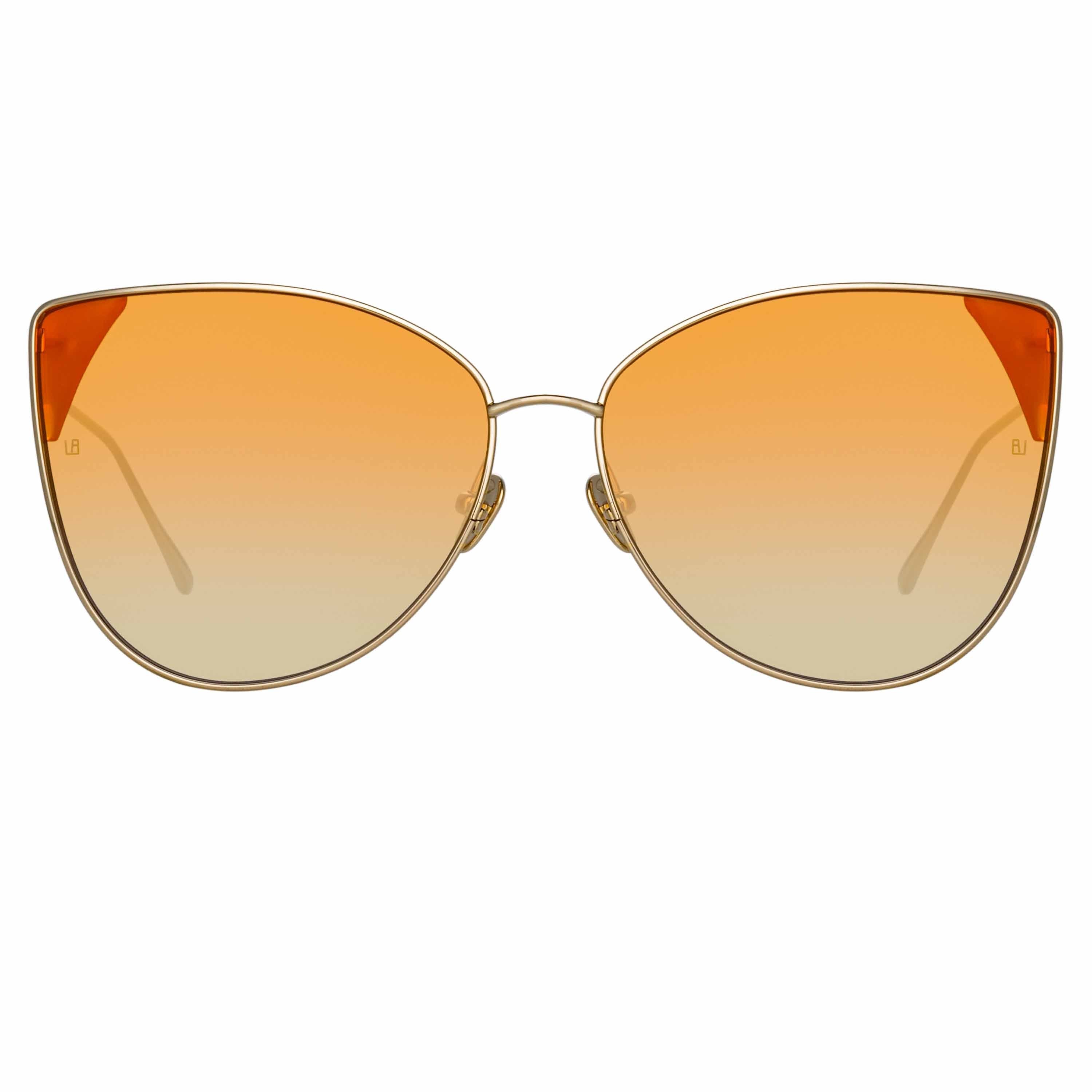 Color_LFL1028C3SUN - Ida Cat Eye Sunglasses in Light Gold and Orange