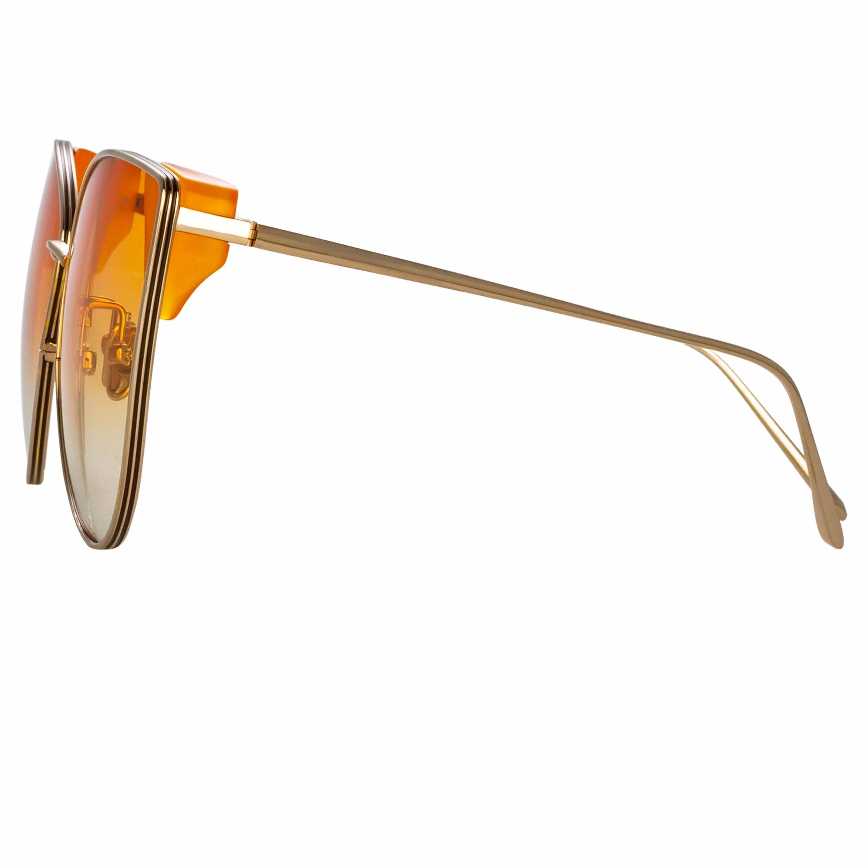 Color_LFL1028C3SUN - Ida Cat Eye Sunglasses in Light Gold and Orange