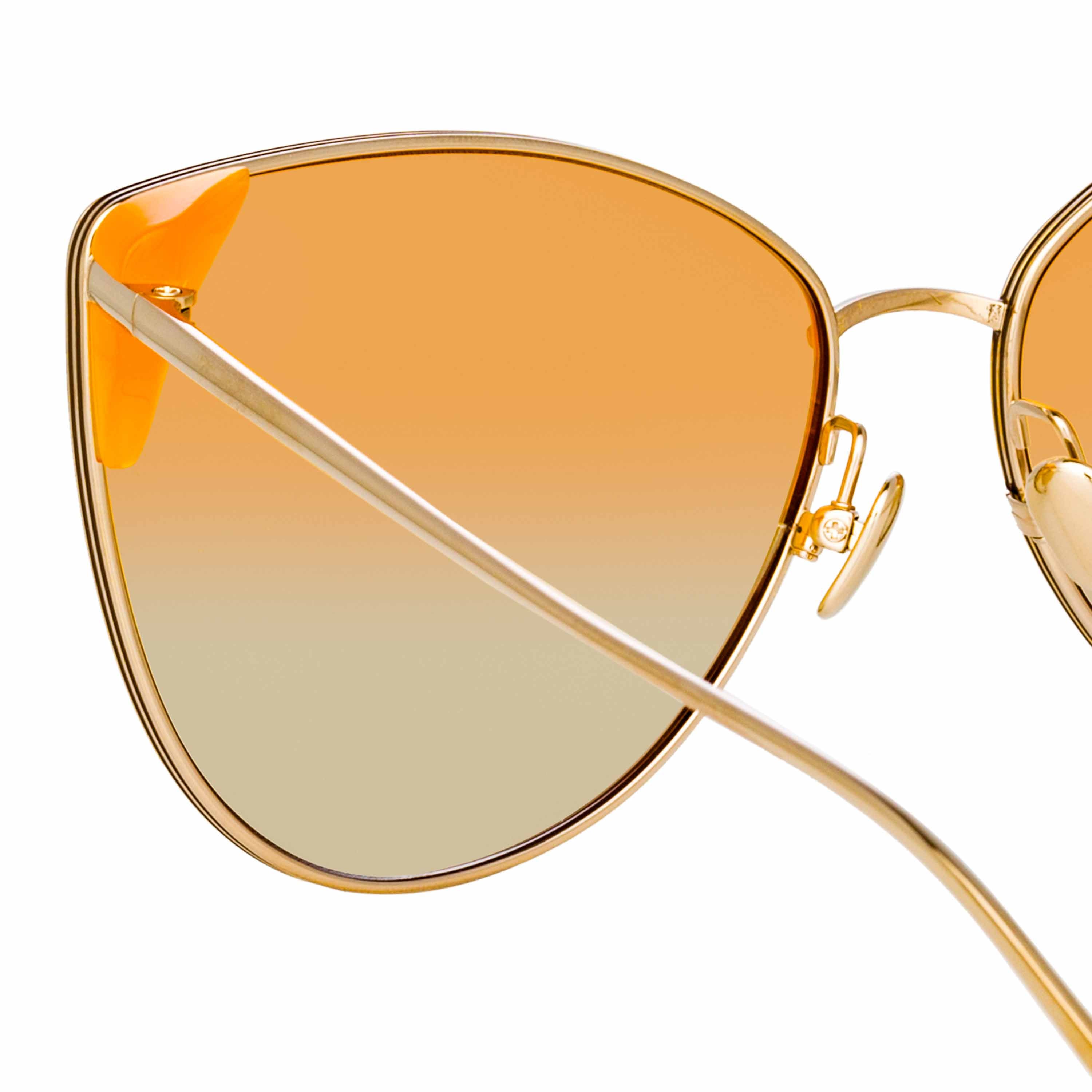 Color_LFL1028C3SUN - Ida Cat Eye Sunglasses in Light Gold and Orange