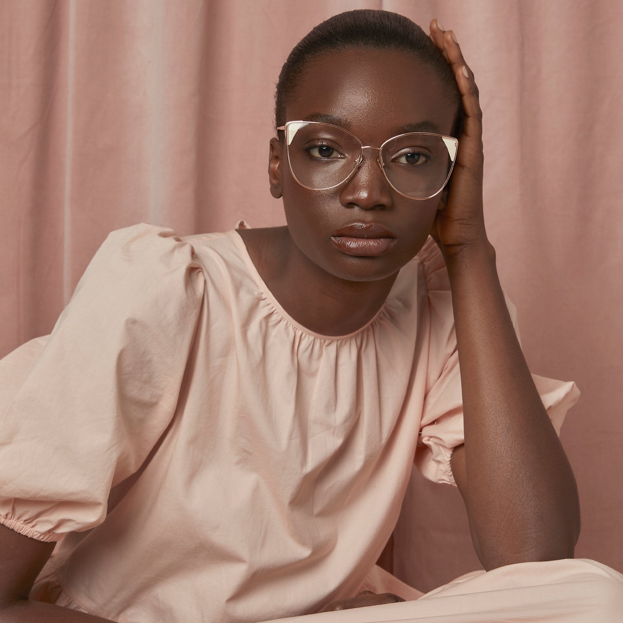 Color_LFL1028C5OPT - Ida Cat Eye Optical Frame in Yellow Gold