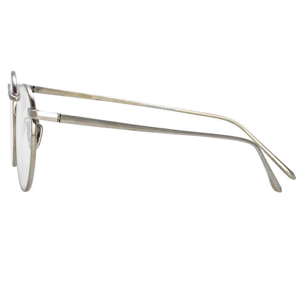 Color_LFL1044C2OPT - Bronson Oval Optical Frame in White Gold and Silver