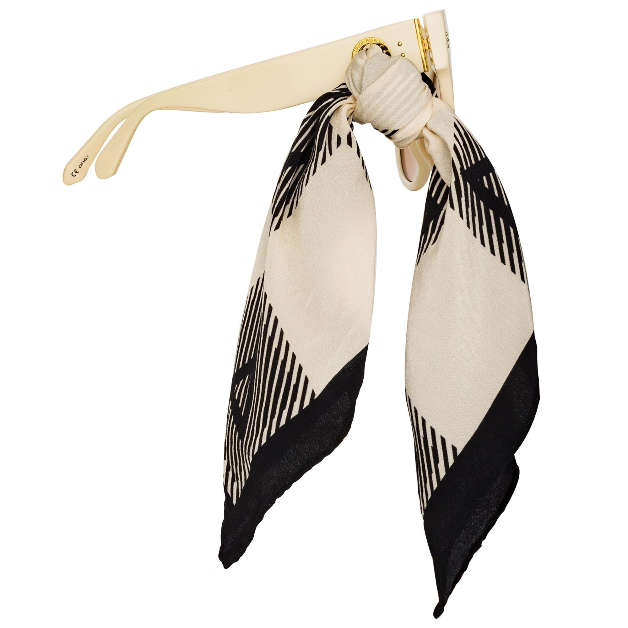 Color_LFL1049C7SUN - Dunaway Oversized Sunglasses in Cream