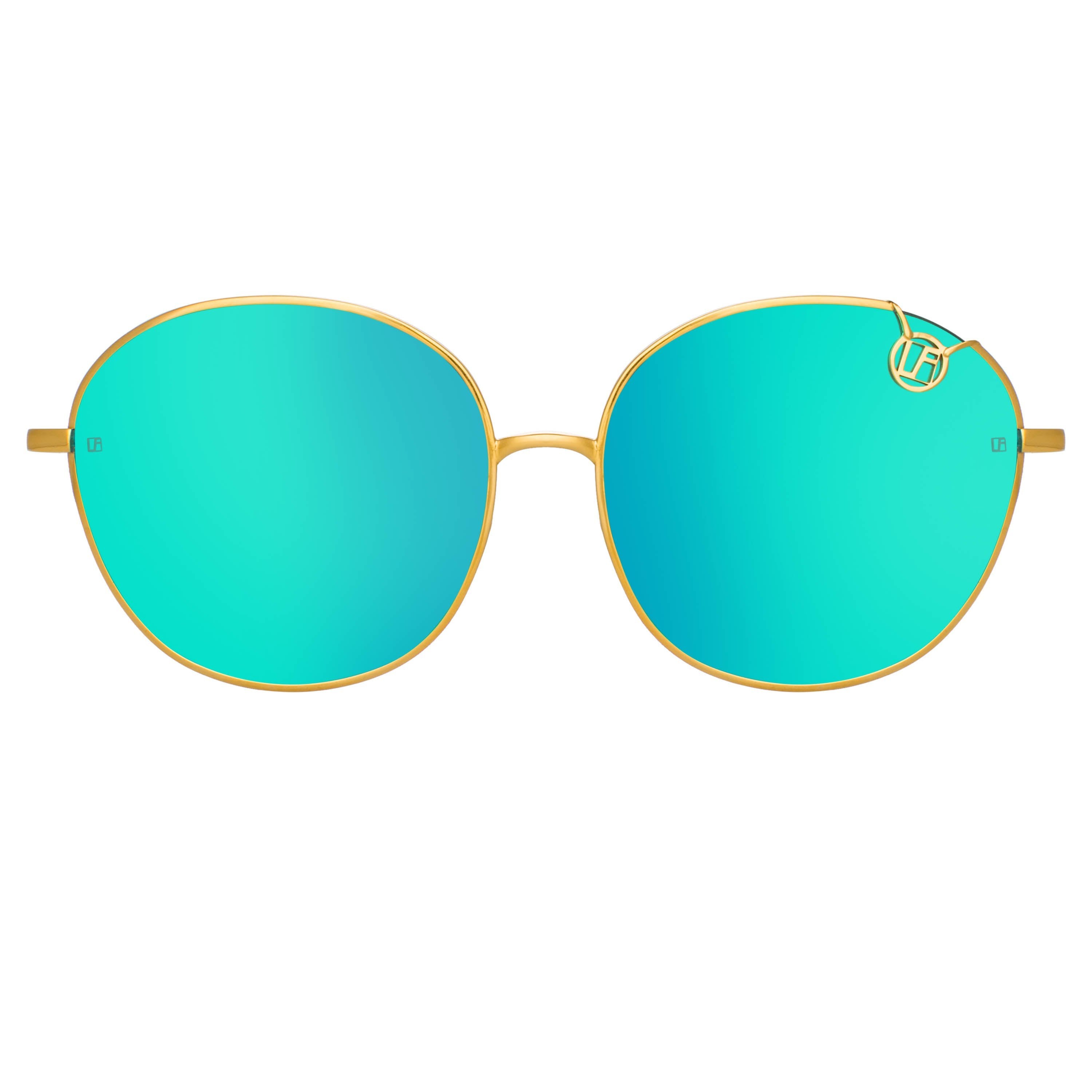 Color_LFL1054C6SUN - Hannah Cat Eye Sunglasses in Yellow Gold and Blue