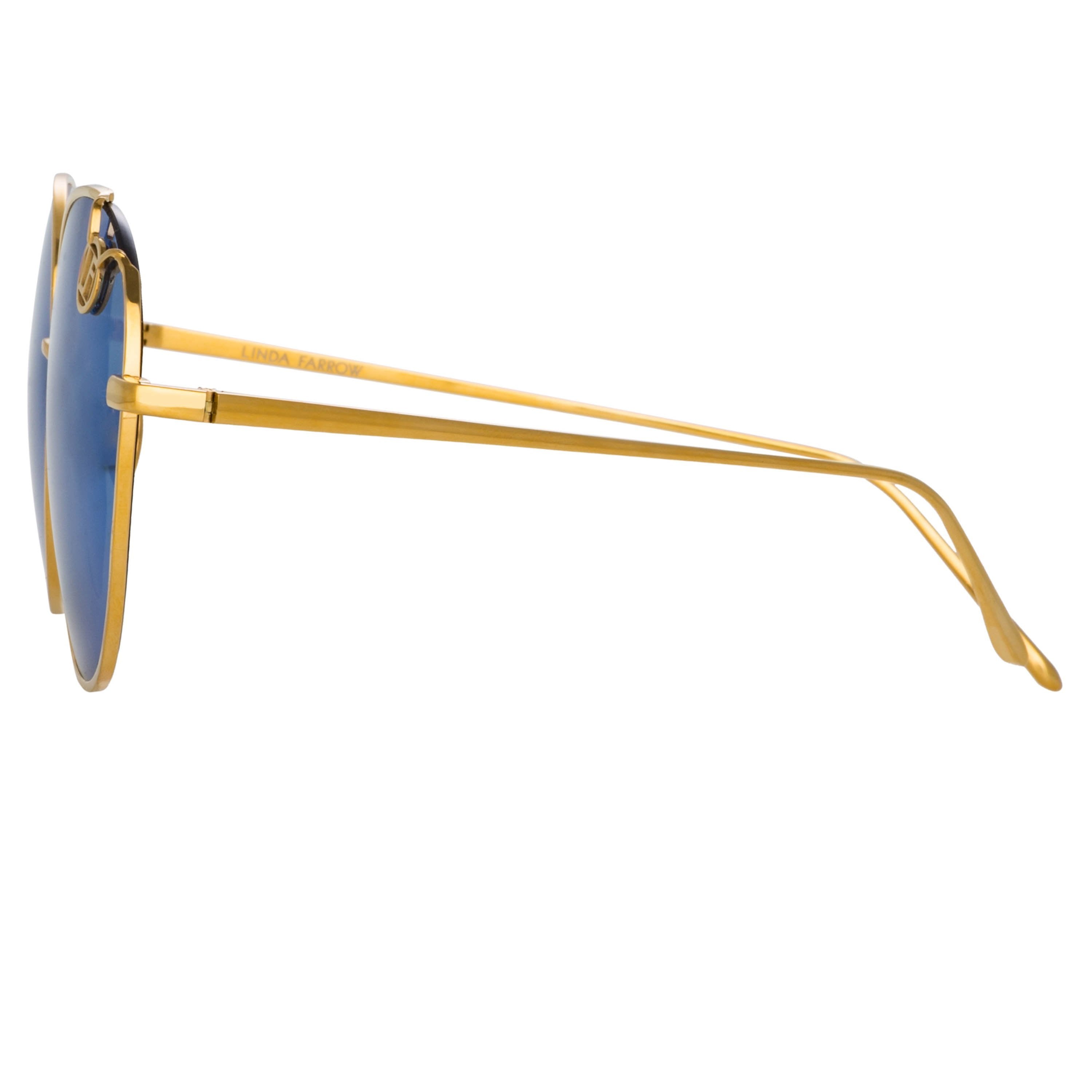 Color_LFL1054C6SUN - Hannah Cat Eye Sunglasses in Yellow Gold and Blue