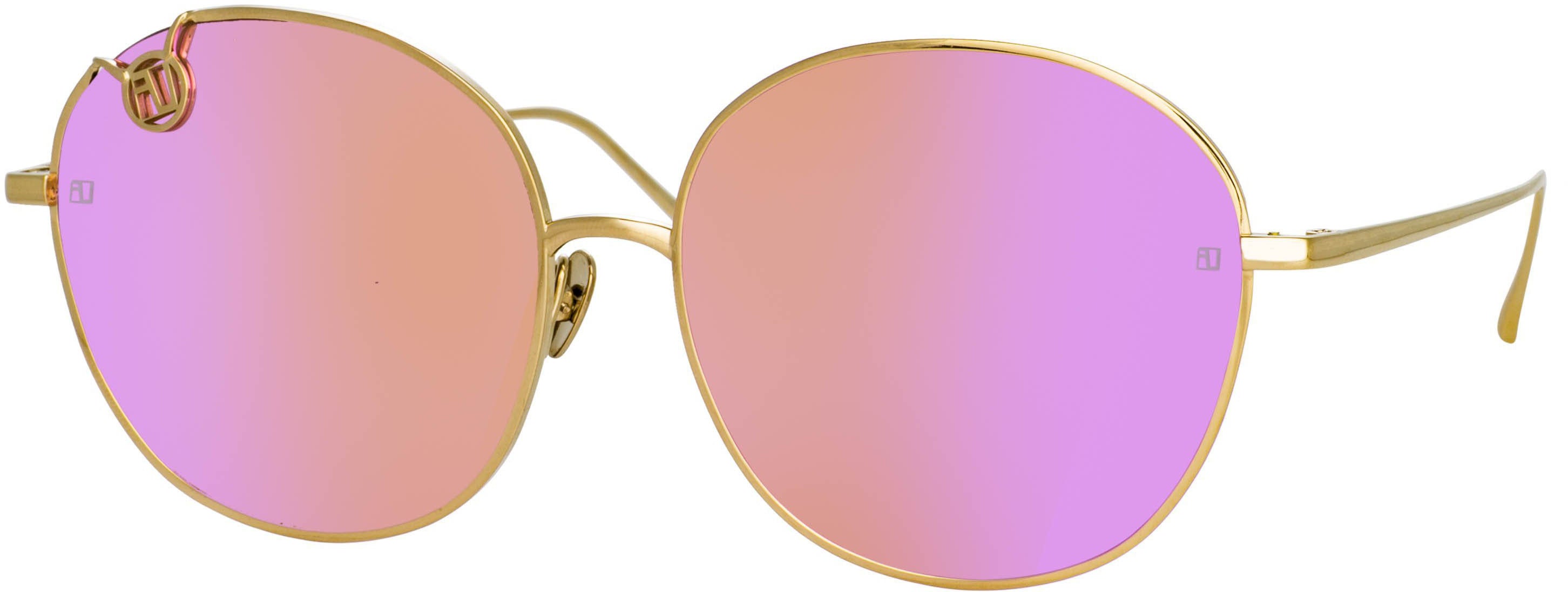 Color_LFL1054C7SUN - Hannah Cat Eye Sunglasses in Light Gold and Pink