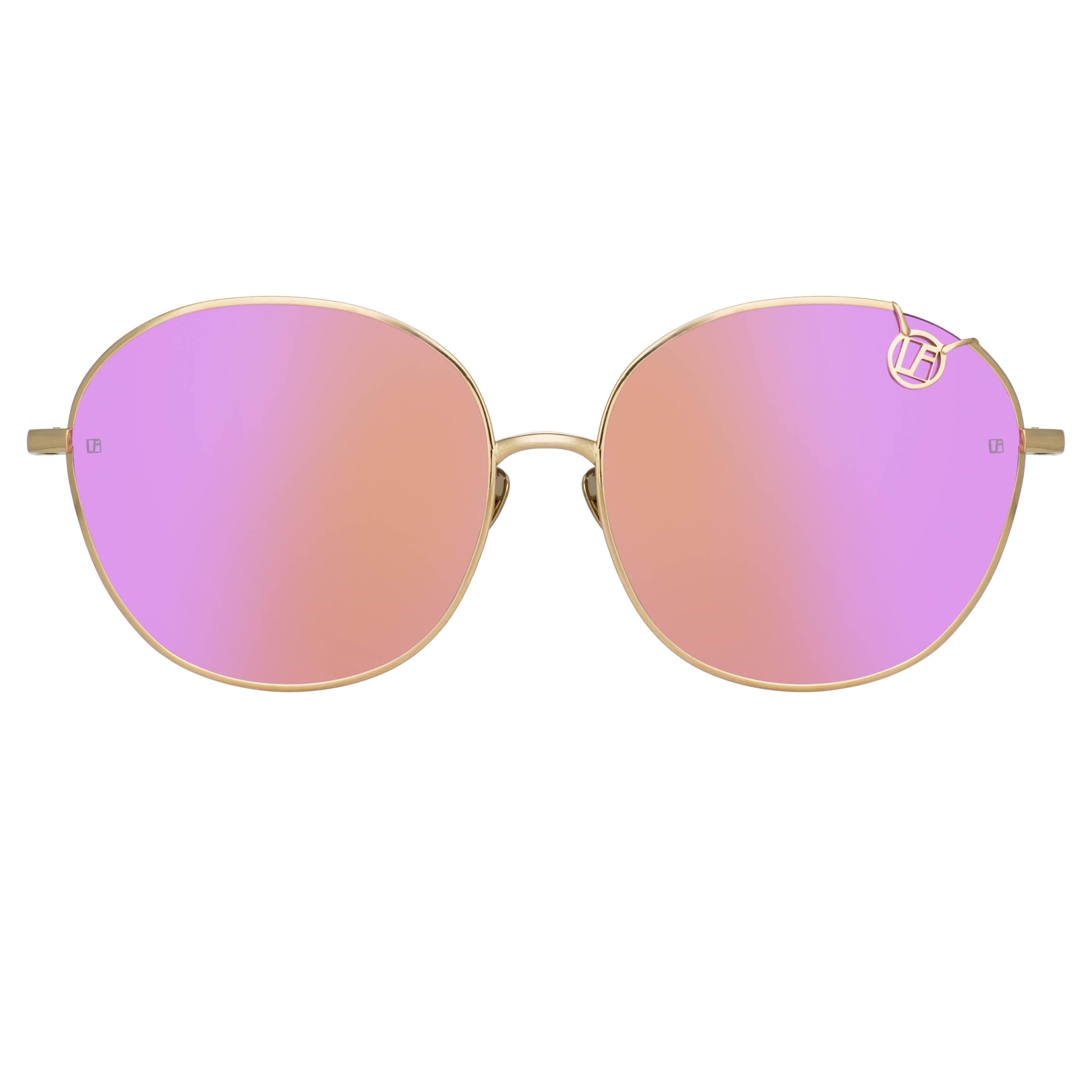 Color_LFL1054C7SUN - Hannah Cat Eye Sunglasses in Light Gold and Pink