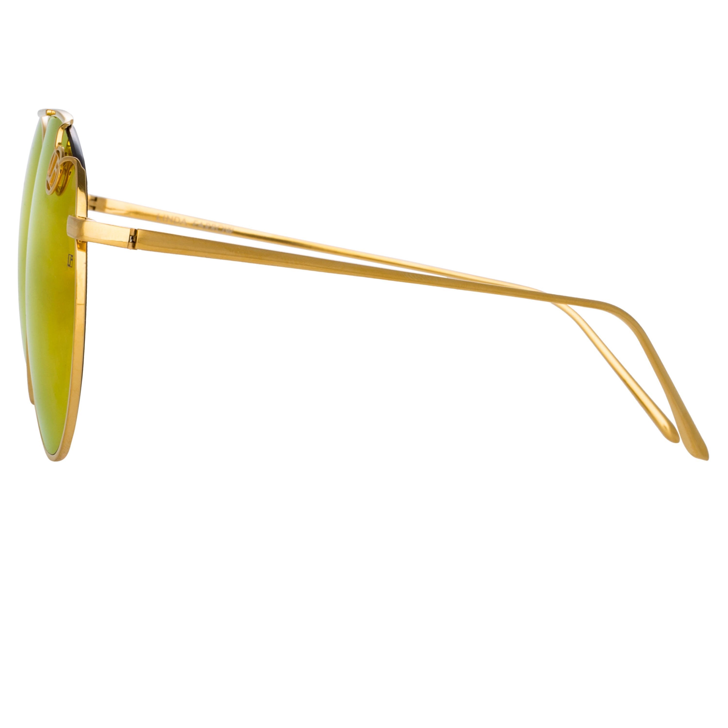 Color_LFL1055C6SUN - Joni Aviator Sunglasses in Light Gold and Red