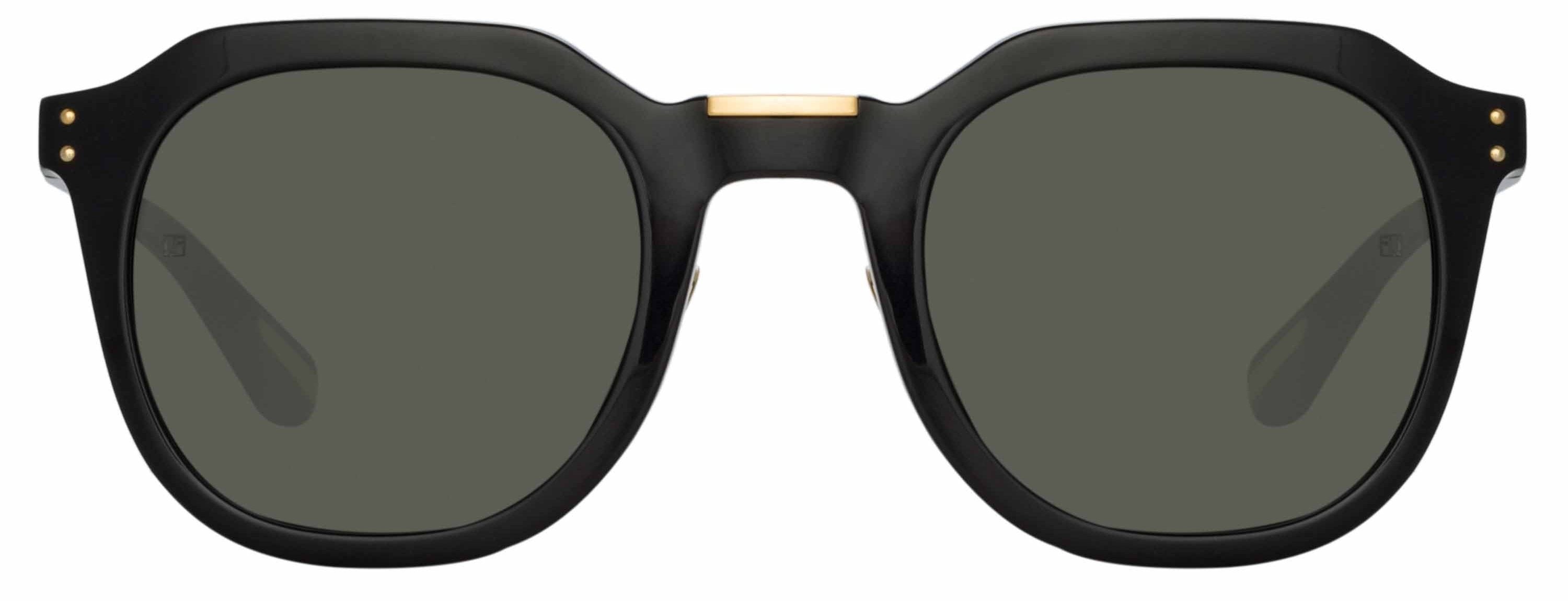 Color_LFL1103C1SUN - Fletcher Angular Sunglasses in Black and Gold Yellow