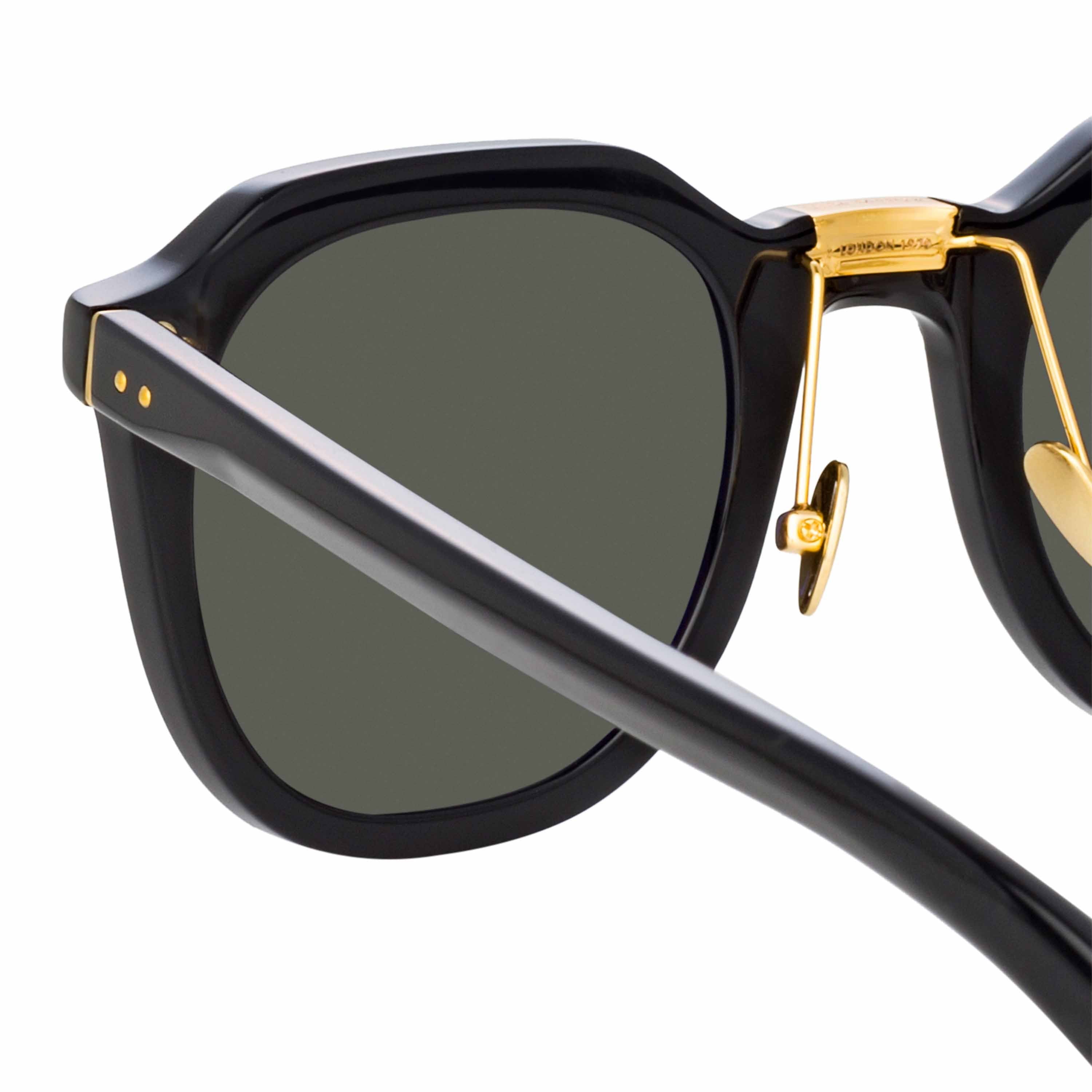 Color_LFL1103C1SUN - Fletcher Angular Sunglasses in Black and Gold Yellow