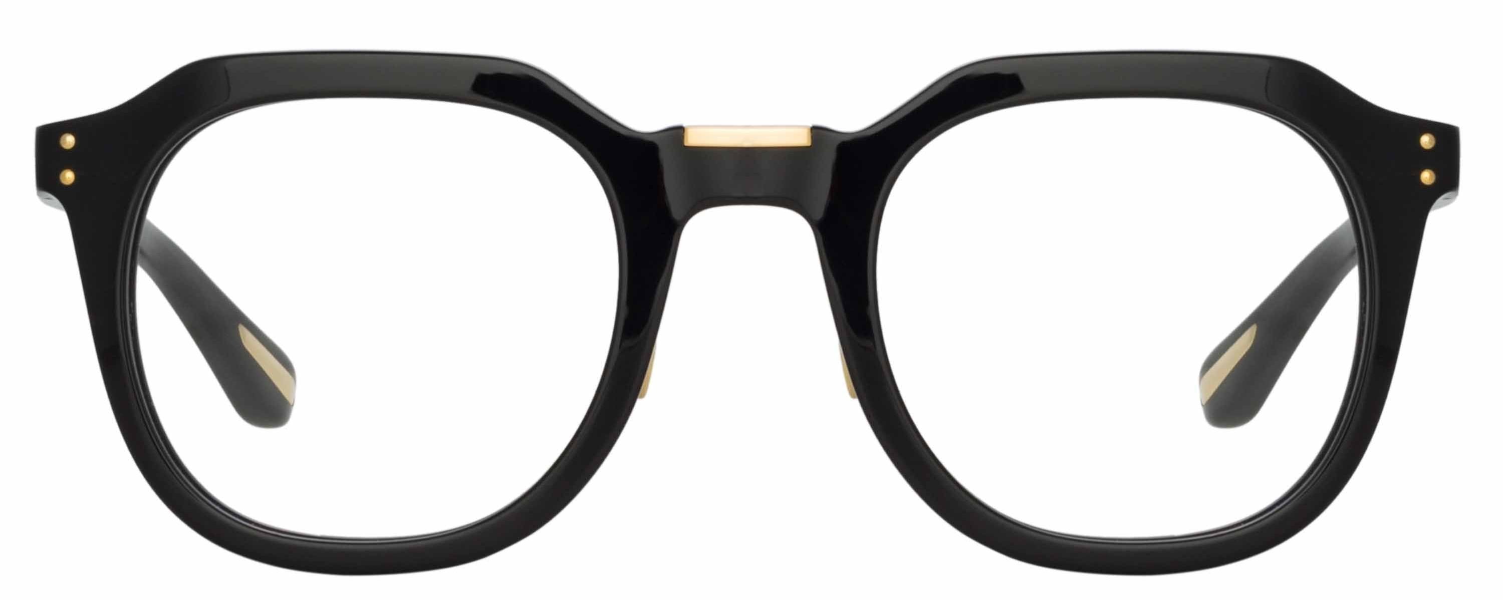 Color_LFL1103C5OPT - Fletcher Optical Angular Frame in Black and Gold Yellow