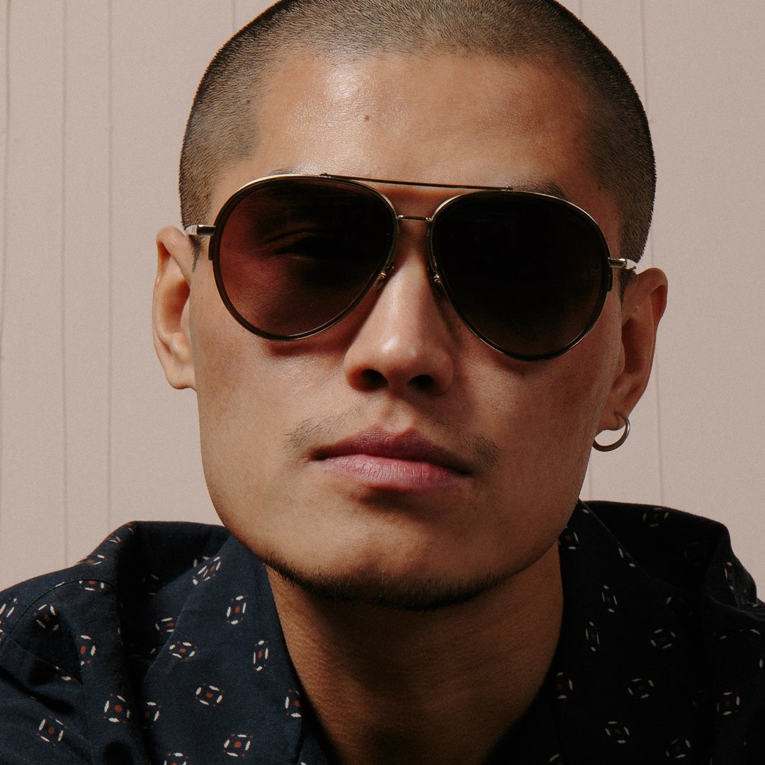 Color_LFL1118C3SUN - Abel Aviator Sunglasses in Brown